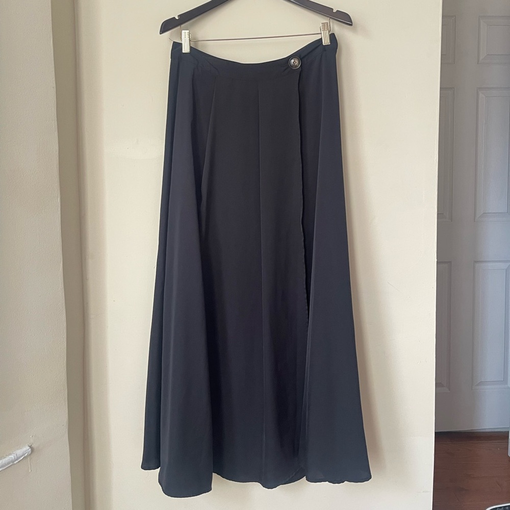 Satin wrap skirt